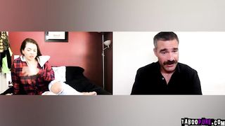 Keisha masturbates as Charles watches