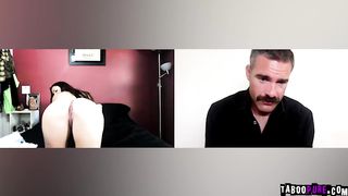 Keisha masturbates as Charles watches