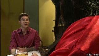 Shemale beaty anal fucks handsome man