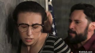 Evidence clerk bound and fucked by cop