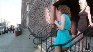 Hot brunette public gangbang fucked