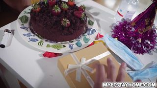 Stepmom Misha Maver surprise birthday sex