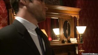 Asian shemale anal bangs bound man