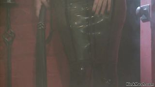 Lezdom whips and toys brunette