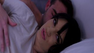 Stepmom sucks stepsons rod and climbs on top