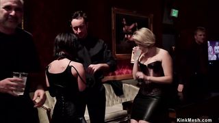 Slaves anal fucking at bdsm party