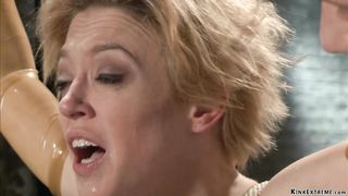 Gimp fucks busty MILF femdom