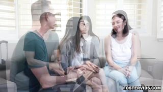 Teen dauther is the new mistress of foster dad