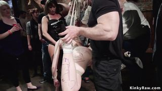 Tied slut dp banged in public ffm