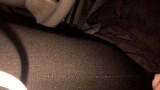 Masturbating meaty pssy in my car