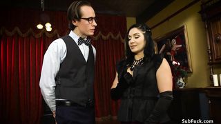 Husband fucks wife in group with pals