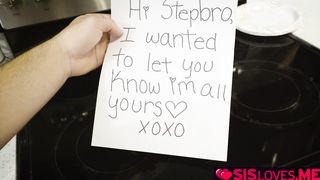 Stepbro showing his stepsister the ropes