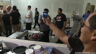 Babe anal fisted and fucked in public