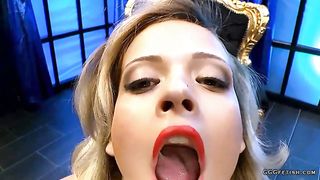 Ria sunn gives anallingus and cum swallows