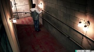 Stunning babes fucking huge cock