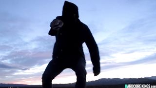 Stunning babes fucking huge cock