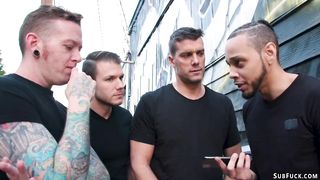 Guy with pals dp fucks ebony date