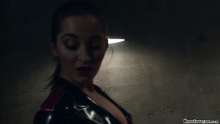 Rebel fucks brunette in strait jacket