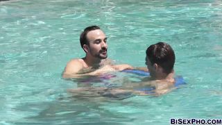 HOT oil drenched bisexual threesome!