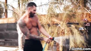 Rocky gets nice and wet with Quintons cock