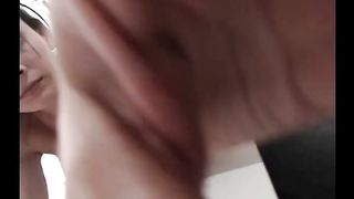 busty stepsister fingering herself