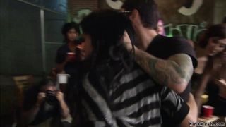 Bound brunette public anal fucked