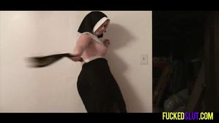 Gfs play around dressing like a naughty nun