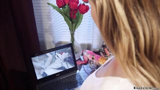 Dude ties and fucks blonde nanny