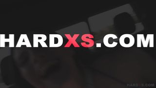 Babe in blue bikini destroyed by big black cock