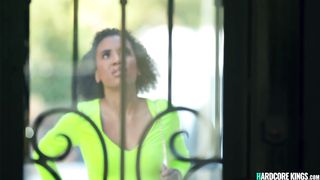 Ebony in interracial threesome fantasy