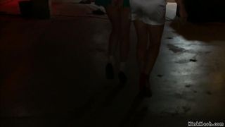 Tiny tits sub groped and fucked public