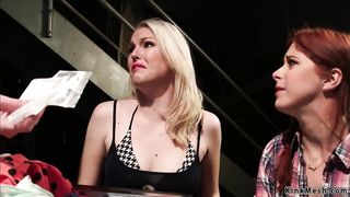 Customs officer whip lesbian smugglers