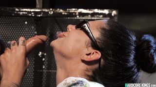 Tattooed busty squirter rough banged