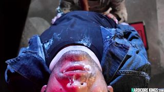 Tattooed busty squirter rough banged