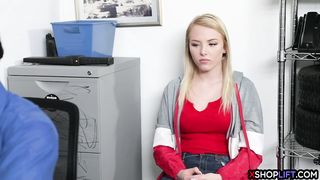 Dirty blonde with big ass busted by cop