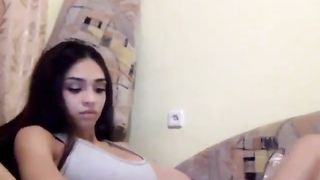 cute latina showing her tight pussy on webcam live