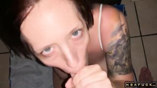 Having a blast on her big boobs after she blows me