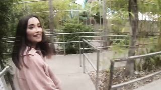 Coffee sex break for this slutty teen