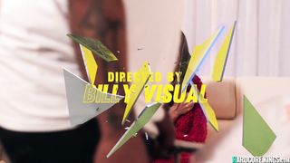 Lesbian intruder licking blind widow