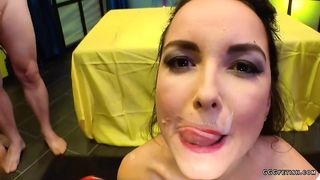 Extreme bukkakes anal and dp on francys belle