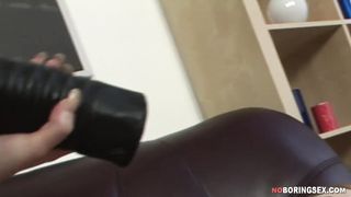 Naughty teen dildoing her pussy and ass