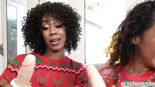 Holiday fucking with Sarah and Misty