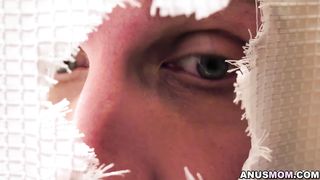 Quinton fucked Natasha through a curtain hole