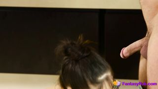 Couple teasing in bathtub and gets naughty