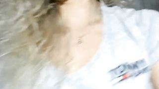 busty babe having fun masturbating