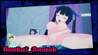 Hetilia Fingers herself in her Bedroom until she Cums. Anime Hentai.