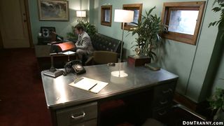 Redhead TS boss anal fucks auditioner