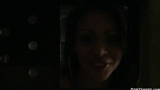 Busty TS anal fucks muscled man