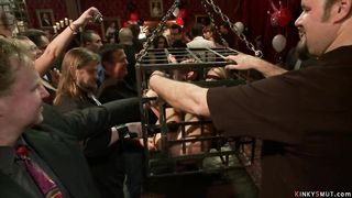 Slaves throats banged at public party