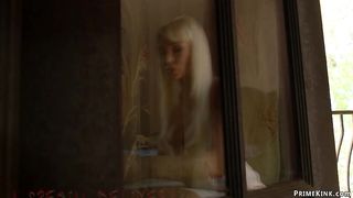 Postman fucks busty bound housewife